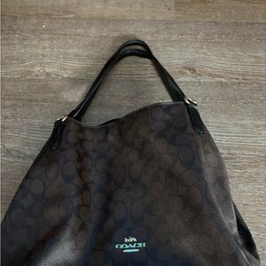 Coach Black and Brown Shoulder Bag